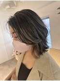 地毛ハイライトくびれボブ