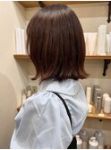 外ハネボブ×ピンクブラウン