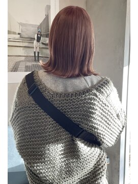 リフ デザイン ラボ(riff design labo) ワンブリーチ/ピンクベージュ/外ハネボブ