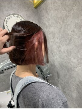 コハク(COHAQ BEAUTY AND RESORT) 顎ラインボブ・インナーカラー