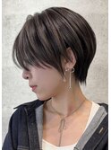 大人可愛い20代30代40代ハイライト小顔ショートボブ