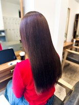 セイドット フクオカ(Say.FUKUOKA) 【レディース★大名】艶カラー×髪質改善ストレート×暖色系