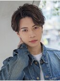 小久保styleフェザーパーマフェザーショートグレーエンドカラー