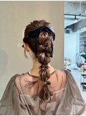 【編みおろしポニー】自由が丘/自由が丘駅/ヘアセット/早朝