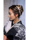 夜会巻きアレンジ