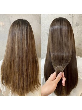 ユアーズヘア 新宿WEST(youres hair) 髪質改善トリートメントで叶う美髪ストレート 艶髪 前髪