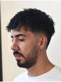 フェードカット×バリアートデザイン刈り上げ
