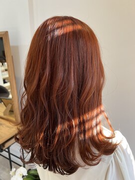 ヨンマルゴ(405) オレンジカラー　レイヤースタイル