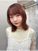ボブ　ボブレイヤー　フェイスレイヤー　暖色カラー 