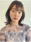 くびれミディアムミディアム暗髪カラー２０代３０代４０代５０代