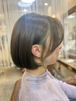 クオリア(QUALIA)&nbsp;透明感オリーブベージュ×小顔顔周りボブ/髪質改善 柏 20代30代