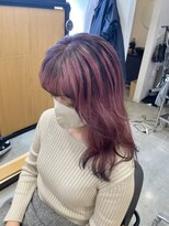 ハイク(HYKE) ピンクバレイヤージュ×ブラックエンドカラー