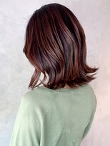 アイティー バイ アルバム 中野店(IT by ALBUM) オリーブグレージュ_厚めバングローライトスリークボブ_ba281013