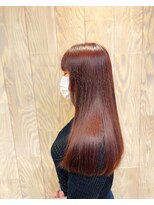 ヘアートゥリース 武蔵小杉店(hair trees)&nbsp;ツヤツヤレッドカラー×髪質改善トリートメント