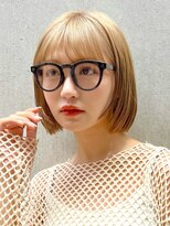 アフロートリノ(AFLOAT Leino) 【修】20代30代40代◎透明感カラー×韓国切りぱなしボブ