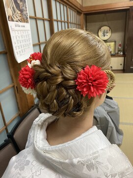 ブラウ ネイル パーティー(Blau Nail Party) 和装アップ