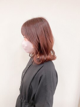 トップヘアー 玉島店(TOP HAIR) 《TOPHAIR 玉島店/ ぱん》柔らかレッドブラウン×ミディアム