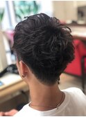 メンズカット 無造作パーマ ソフトフェード20代30代40代50代