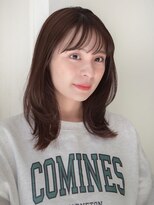 ガーデンヨコハマエスト(GARDEN YOKOHAMA est)&nbsp;似合わせカット　イメチェン　フルバング　ミディアムレイヤー