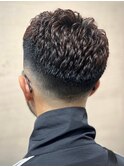 スキンフェード×形状記憶パーマ