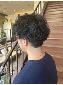 波巻きパーマ