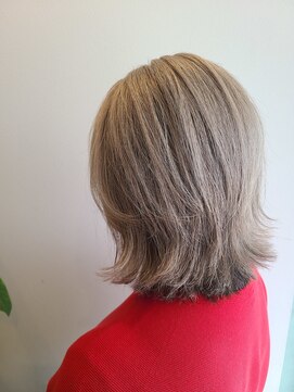 クシェルヘア(kuschel hair) 【ほぼ白髪のお客様】圧倒的透明感☆透け感ベージュ♪