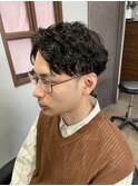 アップバングスパイラルパーマ