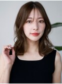 ☆レイヤーカット毛先ワンカールくせ毛風カール薄めバングデジパ