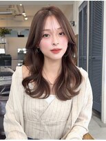 コート 表参道(Cote)&nbsp;美髪レイヤーカットオリーブグレージュグレージュカラー顔まわり