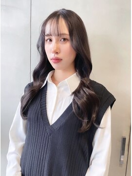 ヘアサロン ガリカ 表参道(hair salon Gallica) 【田中杏実】フェイスレイヤー×透けるピンクグレージュ