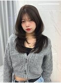 ハッシュカット×オリーブグレージュ