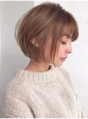 ミルクティーブロンド/ダークブルー/デジタルパーマ/阿佐ヶ谷