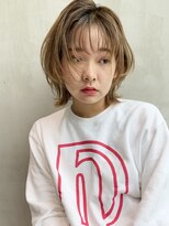 アルバム 銀座(ALBUM GINZA) ナチュラルくびれロブ_耳かけウェーブパーマ_66996