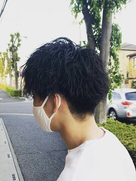 ラボーテイサミヘアーイースト(La.beaut'e ISAMI HAIR EAST) MEN’S HAIRハイライトマッシュパーマ〈理容室〉東浦和メンズ