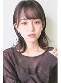 シースルーバングにS字くびれ外ハネ#エギョモリ#大人フェミニン