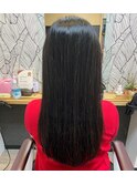 髪質改善ストレート　艶々黒髪ロング