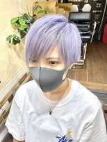 サムブリッジ(SOMEBRIDGE)&nbsp;ホワイトラベンダーカラー　× ジェンダーレスショート　（sbl）