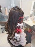 あみたらしハーフアップ
