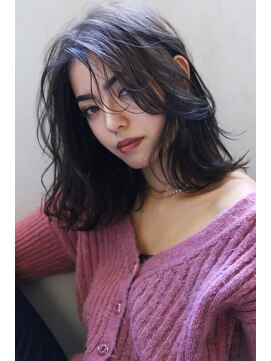 ブラン 広島八丁堀(Blanc) 【Blanc/広島】大人ボブ＿ネイビーカラー＿斜めバングkr