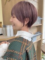 ビュー フクオカ(VIEW FUKUOKA)&nbsp;フェミニンで可愛いチェリーブラウンイメチェンショートボブ