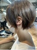 大人可愛いイメチェンモードヘアダークアッシュチェリーブラウン