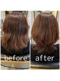 【ケアカラーコース】お客様施術事例