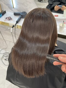 シェノン サントル(CHAINON CENTRE) 前髪/マチルダボブ/ピンクベージュ/インナーグレージュ