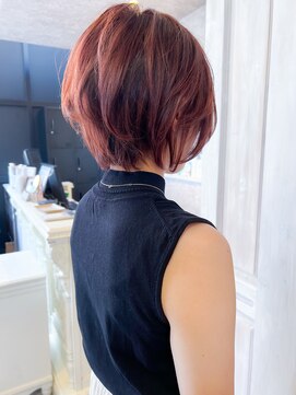 キャアリー(Caary) 福山caaryピレンジカラー大人斜めバングショートヘア小顔ボブ