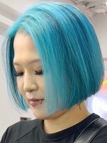 ウィコ 新宿(WICO)&nbsp;ターコイズブルーブラック[新宿駅/こなれミディ/ウェーブパーマ]