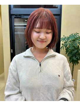 スニュウ(snuw) 似合わせカットボブ小顔カットグレージュワインレッド