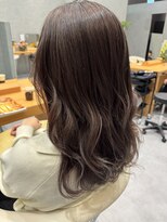 ヘアデザインファブロ イオンモール宮崎店(hair design FABRO.)&nbsp;【グレージュラベンダー/透明感カラー/巻き髪スタイル】