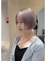 スタン 渋谷(Stam)&nbsp;ホワイトベージュボブハイトーンボブダブルカラー髪質改善渋谷