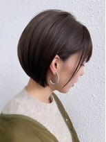 エイム(A-im)&nbsp;丸みのあるミニボブ×透明感グレージュ　ブリーチなし