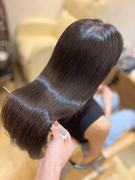 アロマ ヘアー ルーム 新宿3号店(AROMA hair room) 髪質改善ストレート/艶ロング/透明感ブラウン/縮毛矯正/ツヤ感